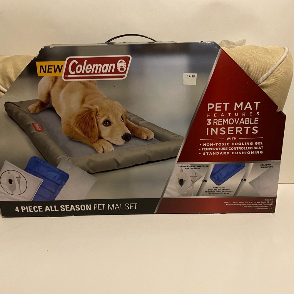 NIB -Coleman 4 piece all season pet bed